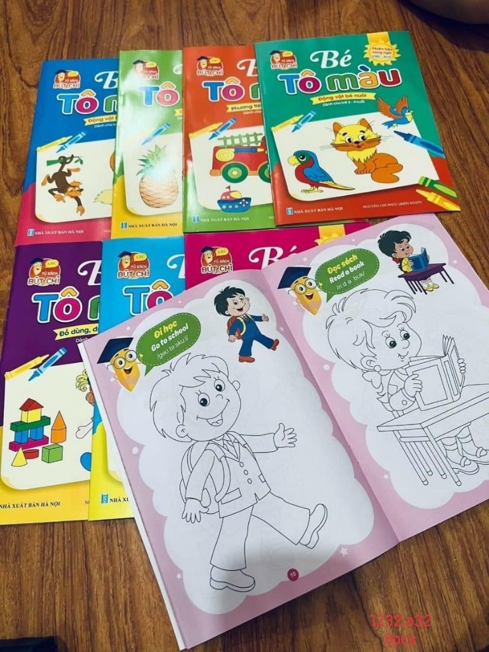 SET 8 SÁCH TÔ MÀU CHO BÉ